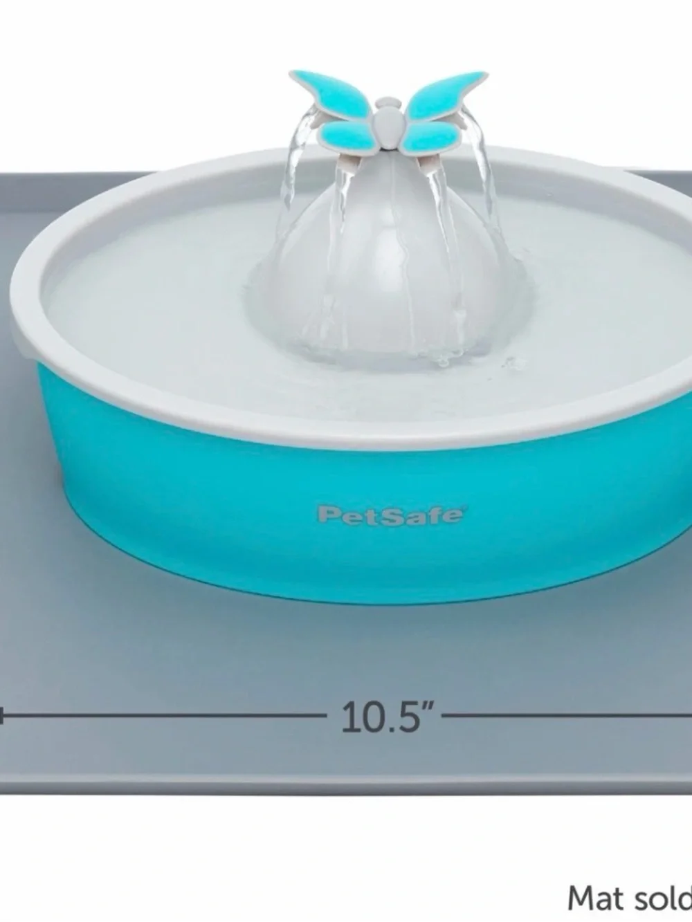 PetSafe Drinkwell Butterfly Pet Fountain - Blue and White